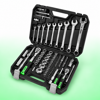 Набор инструментов, 1/2", 1/4", 72T, CR-V, 82 предмета, WINSO PRO