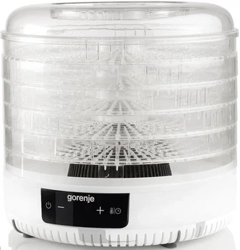 Сушилка для продуктов Gorenje, мощность 380 Вт, 5 поддонов диаметром 31 см, максимальная температура 70°C, материалы: алюминий и пластик, цвет белый