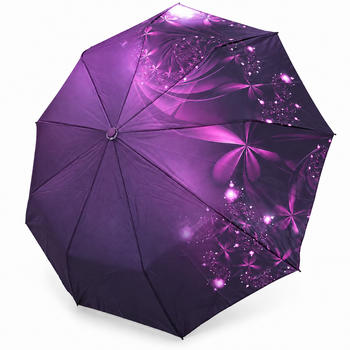 Женский зонт полуавтомат Три Слона 34037 VIOLET Satin, Фиолетовый