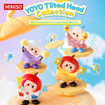 MINISO YOYO мила нахилена голова значок коробка сліпа коробка YOYO фігурка іграшка периферійний подарунок на день народження для дівчаток