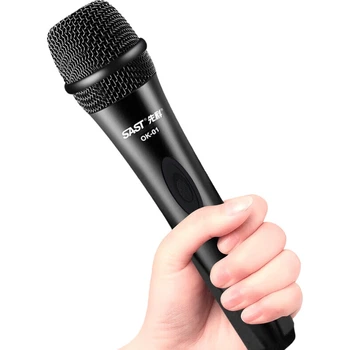 SAST OK-01 Классический динамический микрофон, проводной профессиональный микрофон для дома, караоке, конференций и выступлений.