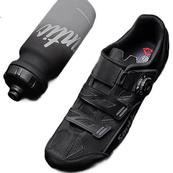 Велосипедные туфли Sendike All-Terrain без блокировки, повседневные шоссейные велосипедные туфли для мужчин [Caribbean 2.0], черные, размер 42