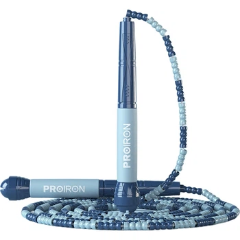 Бамбуковая скакалка PROIRON Puli'ai с регулируемой длиной, подходит для взрослых, учащихся начальной и средней школы, для подготовки к экзаменам и для детского сада, розово-голубая, комплект из 2 штук.