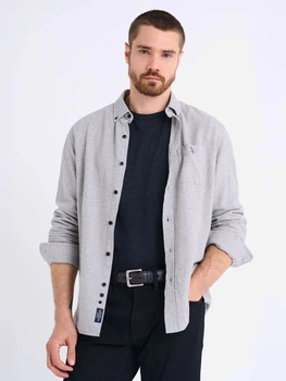 Рубашка хлопковая мужская U.S. Polo Assn 11H0311-X600A(Heather Gray) XL Серый (786662492901)