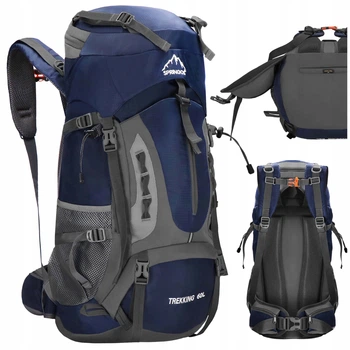 Рюкзак туристичний Springos 60 л CS0129 Navy Blue/Grey