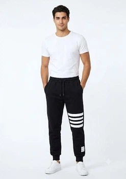 Чоловічі теплі на флісі штани, спортивного крою з лампасами, 2XL