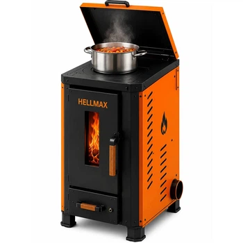 Твердопаливний котел HELMAX Cook 12 кВт з варильною поверхнею