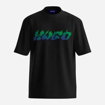 Футболка бавовняна довга чоловіча Hugo Boss 118755676 2XL Чорна (1159864201)