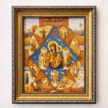 Икона из янтаря «Неопалимая куст» Гранд Презент 15*20 і-77