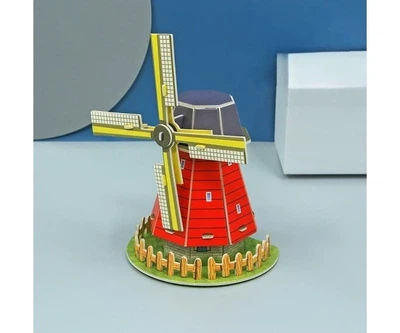 3D трехмерный пазл Ветряк 16 деталей