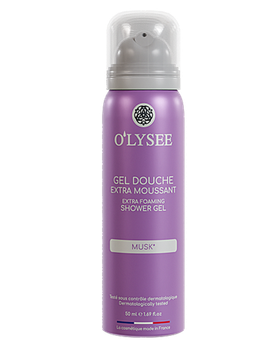 Гель-піна для душу з мускусним ароматом O’LYSEE Extra Foaming shower Gel Musc 50 мл (3520710011594)