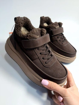 Зимние ботинки для девочки Bi&Ki 60178 D brown коричневые р.35-23 см