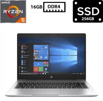 Ноутбук Hewlett Packard EliteBook 745 G5 14" IPS 1920x1080 AMD Ryzen 5 Pro 2500U 16GB DDR4 SSD 256GB Radeon Vega 8 Graphics Камера (H745G5R16S256A) Б/У
