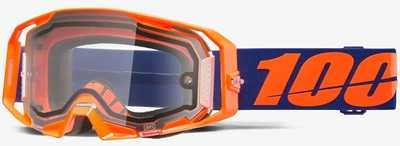 Очки-маска Ride 100% ARmatic Enduro неоново-помаранчеві, линза двойная прозрачная