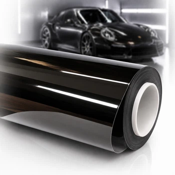 Автомобільна вінілова плівка ПВХ Chrome Mirror Black Суперглянець 1.52 Метра х 1 Метр 160 мікрон (CL-SCM-01P)