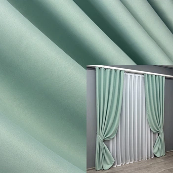 Комплект готовых штор VR-Textil Bruno № 958ш Мятный 150х270 см 2 шт (30-757)