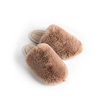 Женские домашние тапочки утепленные с мехом с закрытым носком Twins HS-LUX меховые 38-39 25 см Кремовые (4820182140853)