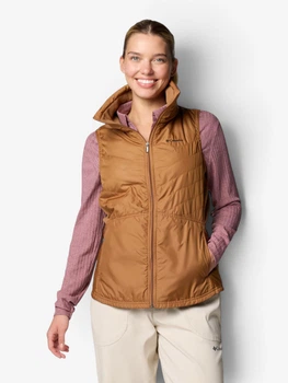 Теплий жилет короткий жіночий Columbia 890839642 XL Коричневий (1159827695)