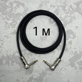 Инструментальный кабель Jack 6.3 (1/4) угловой-угловой 1 метр (без пружины)