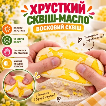 Восковий сквіш Butter Crunch 10 шарів хрусткого покриття м’який жовтий Сквіш масло