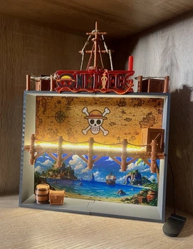Поличка для фігурок Ван Піс One Piece” з LED-підсвіткою Декоративна пластмасова полиця