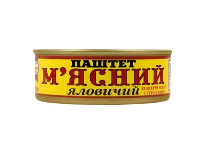 Паштет ОНИСС 240г жестяна банка м`ясний яловичий
