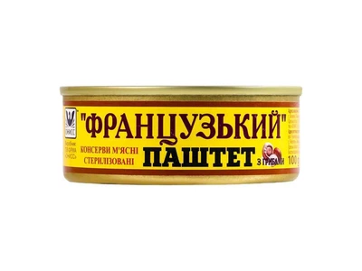 Паштет ОНИСС 100г жестяна банка «Французський» з грибами