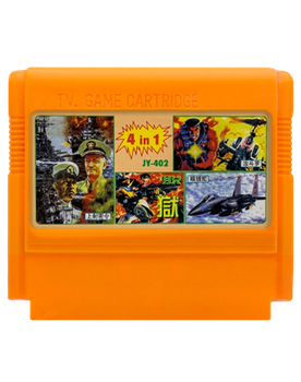 Збірник Ігор RMC Famicom Dendy 4 in 1 JY-402 Prisoners of War, Captain America, Silk Worm, Super Contra 90х TV Game Англійська Версія Тільки Картридж Б/У