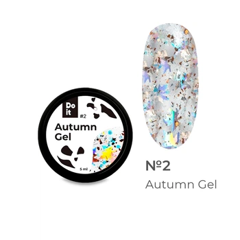 Do it Гель лак Autumn gel для декору з голографічними листочками №2 5 мл
