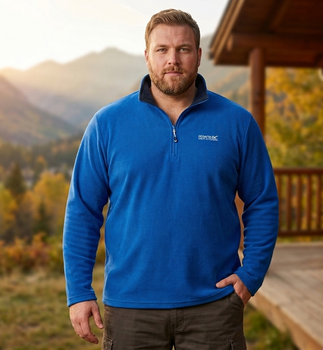 Мужская флисовая кофта Regatta Great Outdoors на молнии синяя р. XXL