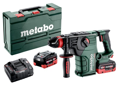 Акумуляторний комбінований перфоратор Metabo KH 18 LTX BL 35 Q, 2x8 Ah, з/п, в кейсі metaBOX 185 XL