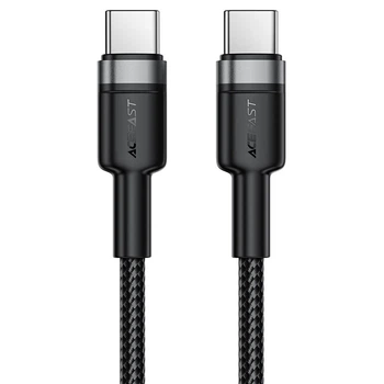 Кабель ACEFAST C22-03 aluminum alloy charging data cable Type-C to Type-C 60W 3A 1.2m Black