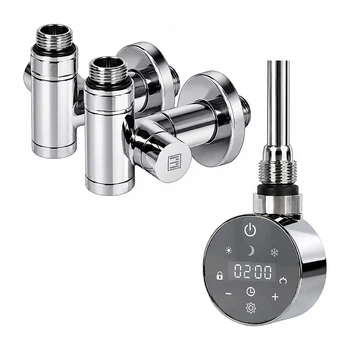 ТЕН для рушникосушки Onlyheat Ivory Chrome 0.6 кВт + крани під ТЕН Ideale Senso, хром