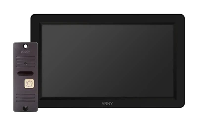 Комплект видеодомофона мультиформатный ARNY AVD-7012FHD (AVD-712FHD 2Мп 7'' IPS + AVP-05 2Мп 74°) Black + Brown