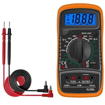 Мультиметр цифровой тестер XL830L / 600V DC-10A / функция Hold / подсветка