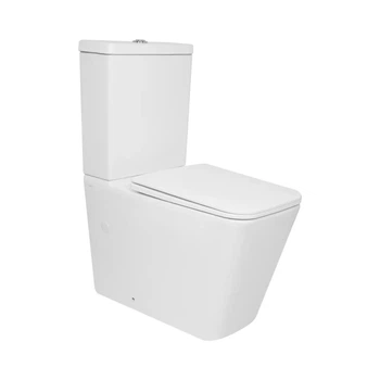 Унитаз напольный Qtap Crow Eco безободковый с сиденьем Soft-close 640х360х835 мм белый