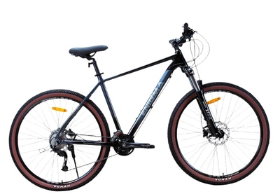 Велосипед Спортивный 29 дюймов Corso Enigma NG-556 оборудование Shimano алюминиевая рама 21 дюйм 27 скоростей. Black and Blue (195495)