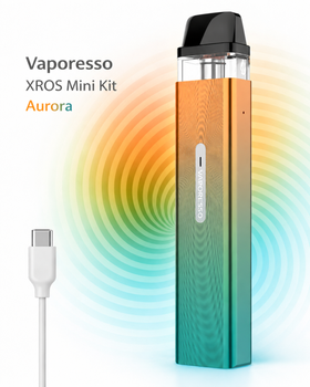 Под-система многоразовая электронная сигарета Vaporesso XROS Mini Kit Aurora мини-под на 1000мАч с боковой заправкой