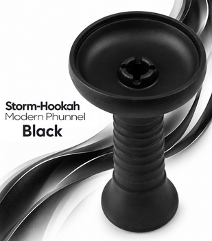 Чаша кальянная Modern Phunnel Black силиконовая Storm-Hookah фанел 10см черная