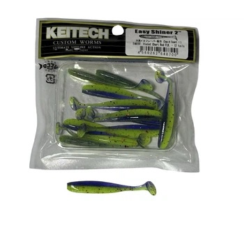 Силикон Keitech Easy Shiner 2" EA#20 violet chart red fl (12 шт/уп),1551.12.98