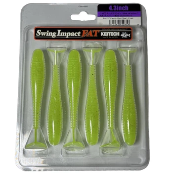 Силикон Keitech Swing Impact Fat 4.3" EA#19 electric chart shad (6 шт/уп),1551.13.63