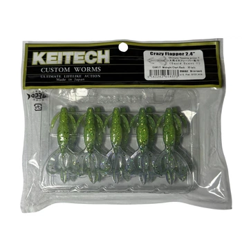 Силікон Keitech Crazy Flapper 2.4" EA#17 midnight chart back (10 шт/уп),1551.14.41
