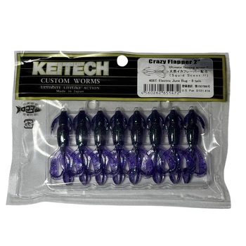 Силикон Keitech Crazy Flapper 2" #408 Electric June Bug (8 шт/уп),1551.05.73
