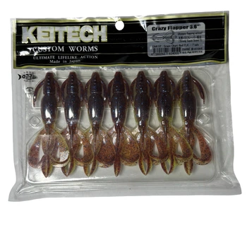 Силикон Keitech Crazy Flapper 3.6" EA#15 grape chart red flk (7 шт/уп),1551.11.93