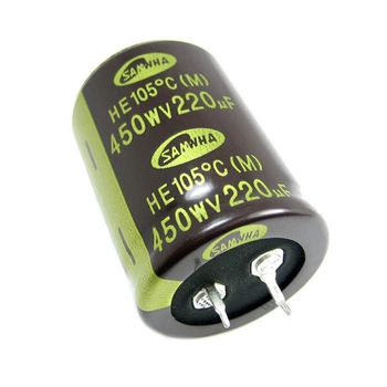 Конденсатор электролитический ECAP-HE-220mkf - 450v* (105°C) (HE) 30x40mm - 770057