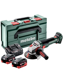 Акумуляторна кутова шліфмашина Metabo WB 18 LTX BL 15-125 Quick, 2xLiHD 5.5 Ah, з/п ASC 145, кейс MetaBox 165 L