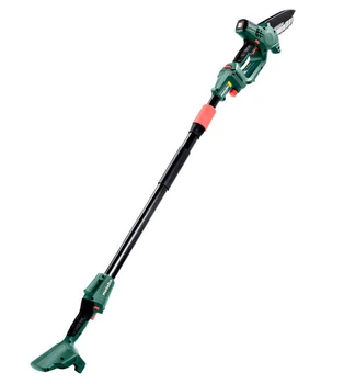 Акумуляторна ланцюгова пила Metabo MS 18 LTX 15 SET, каркас, з телескопічною ручкою