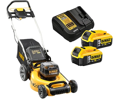 Акумуляторна газонокосарка DeWalt DCMW564P2, 2x5.0Ah, DCB1104