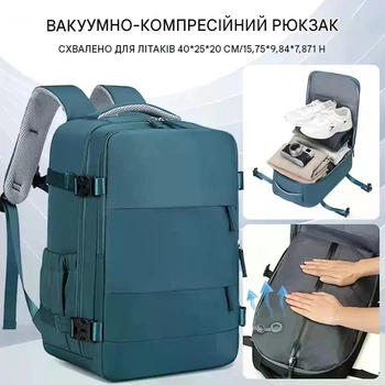 Рюкзак для ручной клади 40×25×20 см в авиакомпаниях Ryanair Wizz Air с вакуумным насосом ручная кладь