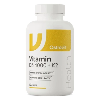 Вітаміни та мінерали OstroVit Vitamin D3 4000 +K2, 100 таблеток